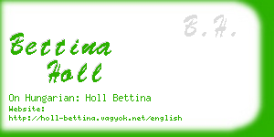 bettina holl business card